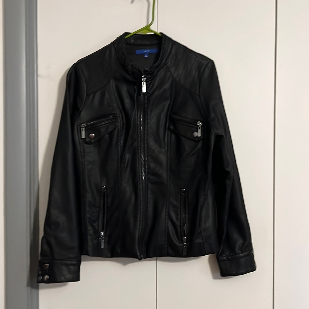 Like new Size Large Apt 9 Faux Black Leather Jacket